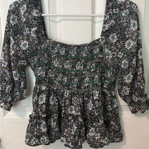 American Eagle Floral Blouse